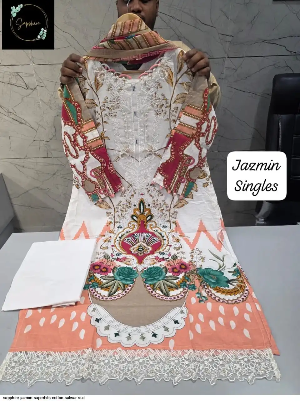 SAPPHIRE JAZMIN SUPERHITS COTTON SALWAR SUIT 008