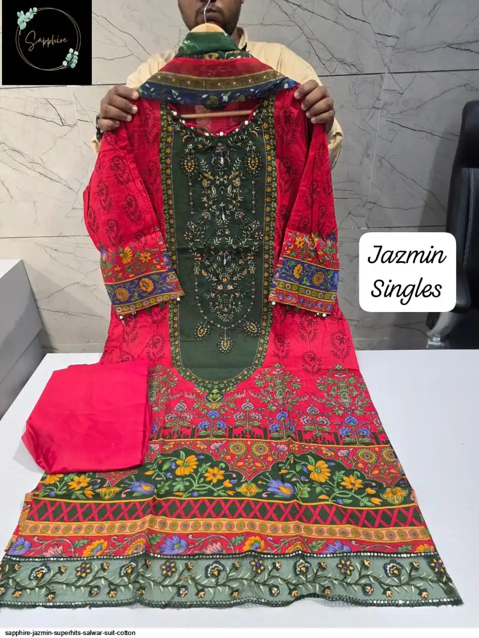 SAPPHIRE JAZMIN SUPERHITS SALWAR SUIT COTTON 110