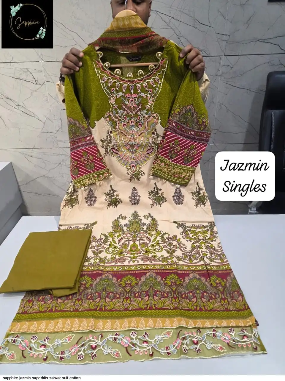 SAPPHIRE JAZMIN SUPERHITS SALWAR SUIT COTTON 130