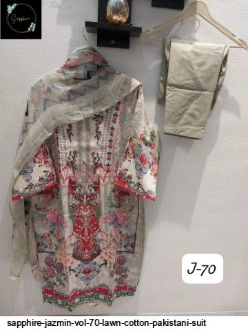 SAPPHIRE JAZMIN VOL 70 LAWN COTTON PAKISTANI SUIT B