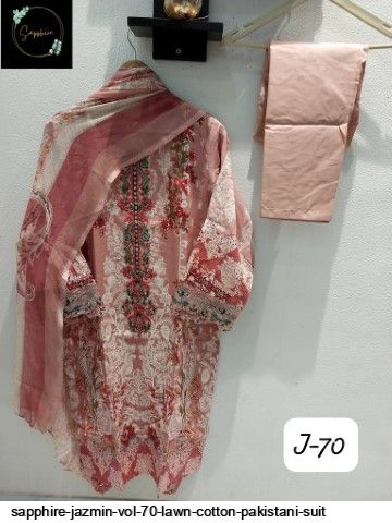 SAPPHIRE JAZMIN VOL 70 LAWN COTTON PAKISTANI SUIT C