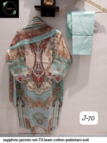 SAPPHIRE JAZMIN VOL 70 LAWN COTTON PAKISTANI SUIT D