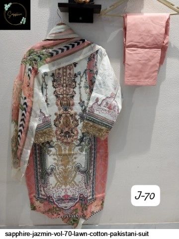 SAPPHIRE JAZMIN VOL 70 LAWN COTTON PAKISTANI SUIT