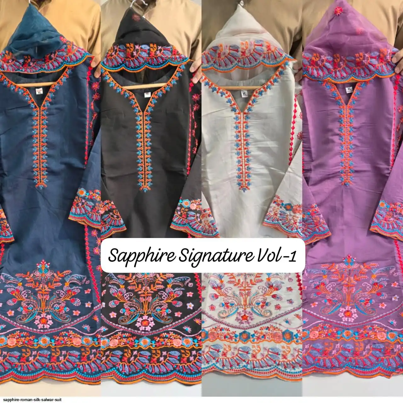 SAPPHIRE ROMAN SILK SALWAR SUIT