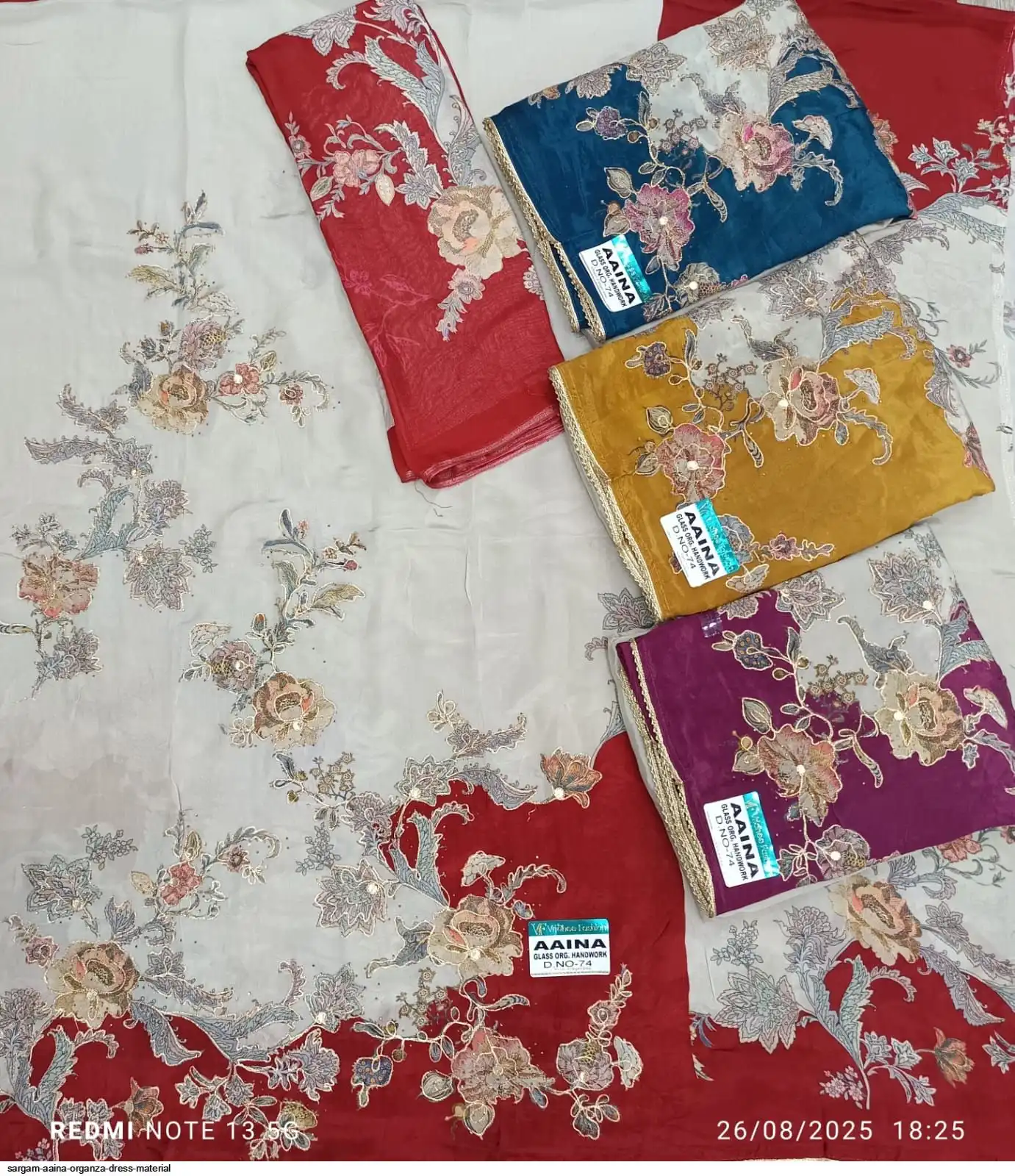 SARGAM AAINA ORGANZA DRESS MATERIAL