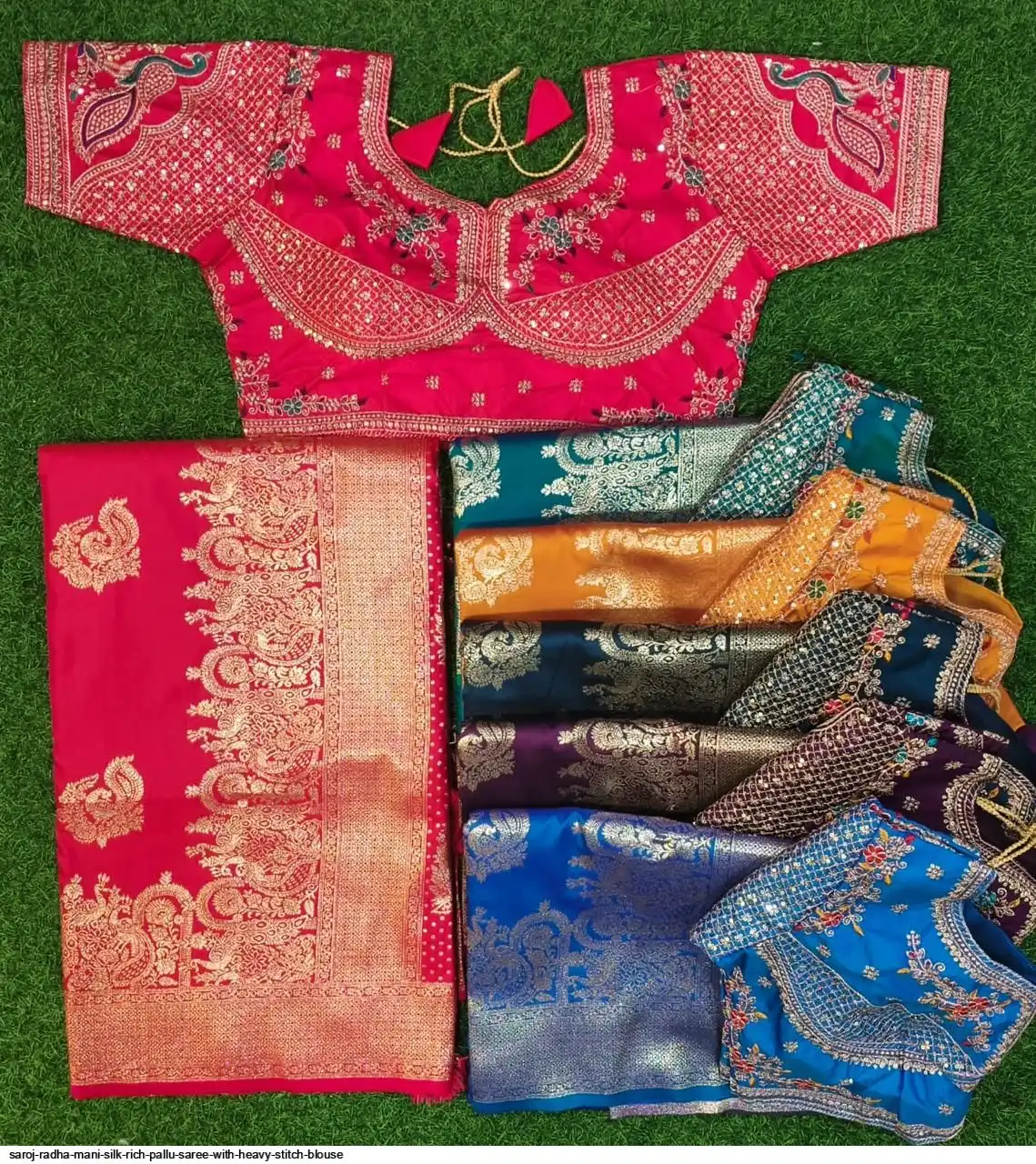 SAROJ RADHA MANI SILK RICH PALLU SAREE WITH HEAVY STITCH BLOUSE B