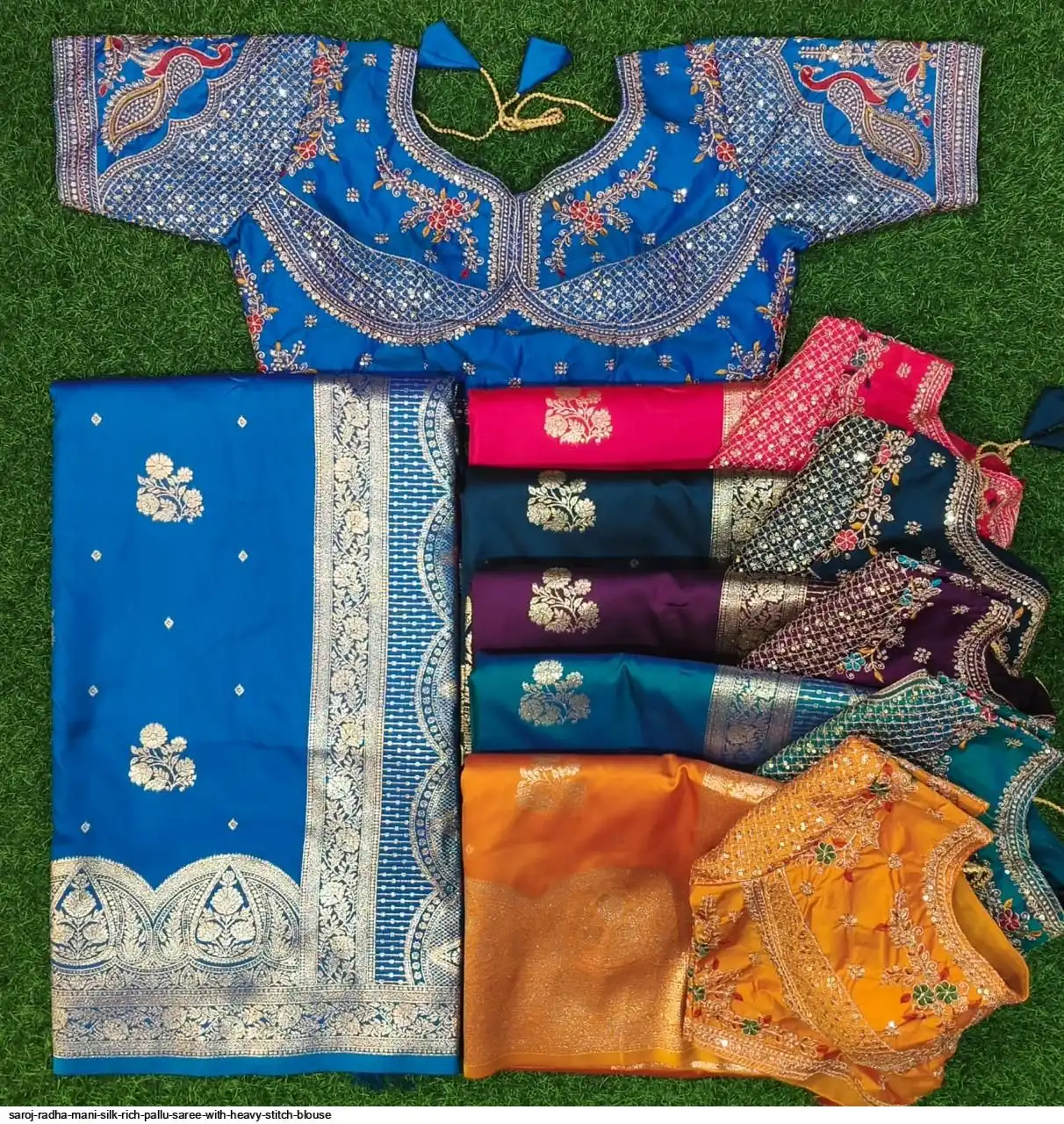 SAROJ RADHA MANI SILK RICH PALLU SAREE WITH HEAVY STITCH BLOUSE C
