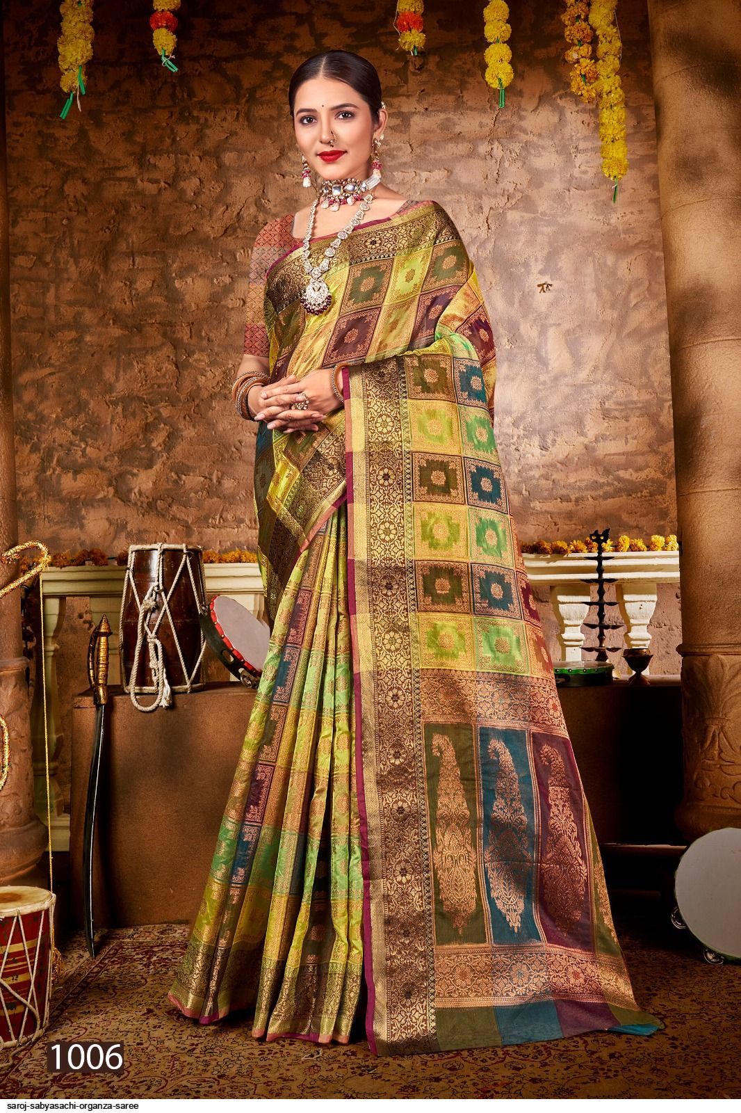 SAROJ SABYASACHI ORGANZA SAREE
