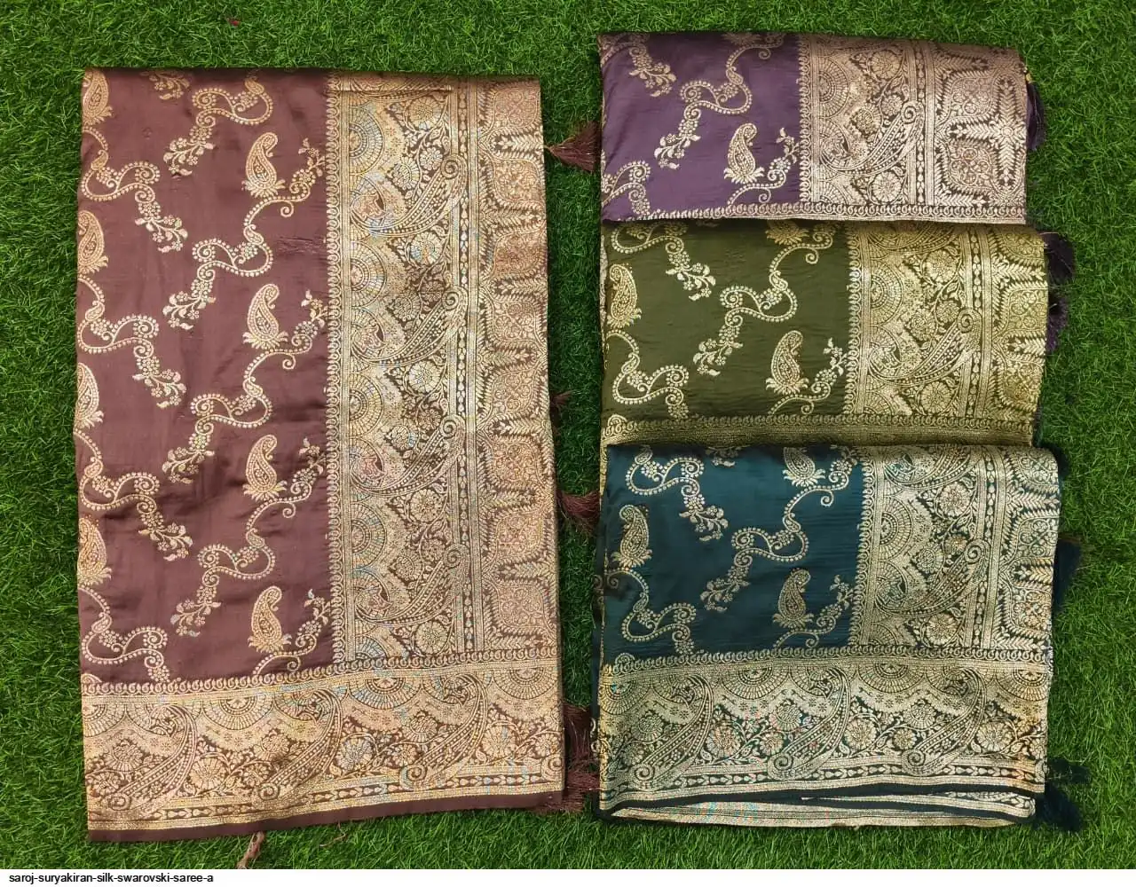 SAROJ SURYAKIRAN SILK SWAROVSKI SAREE A