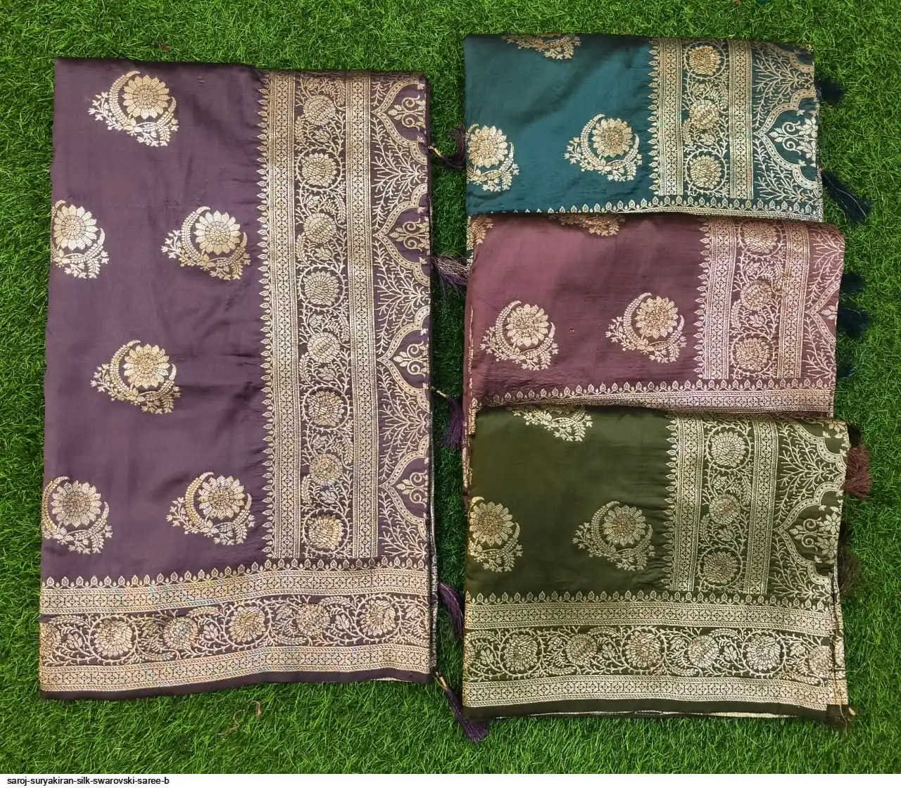 SAROJ SURYAKIRAN SILK SWAROVSKI SAREE B