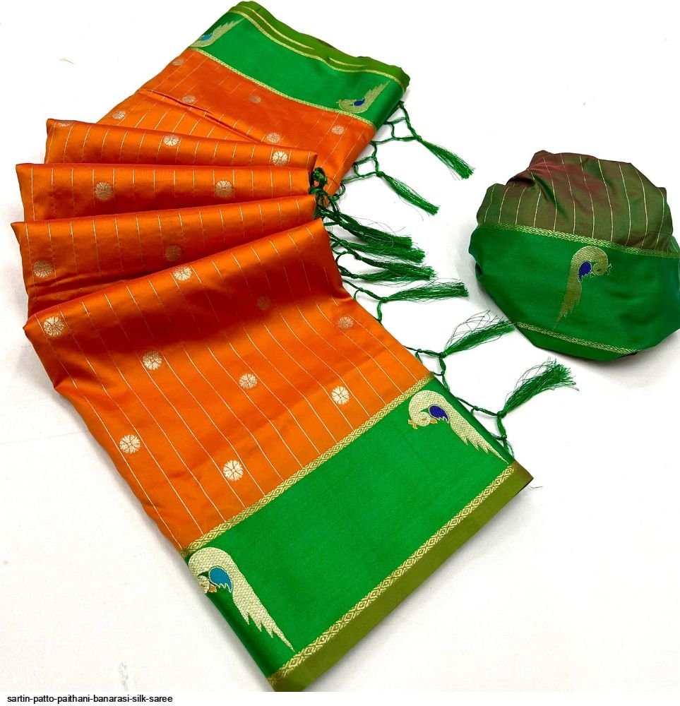 SARTIN PATTO PAITHANI BANARASI SILK SAREE G