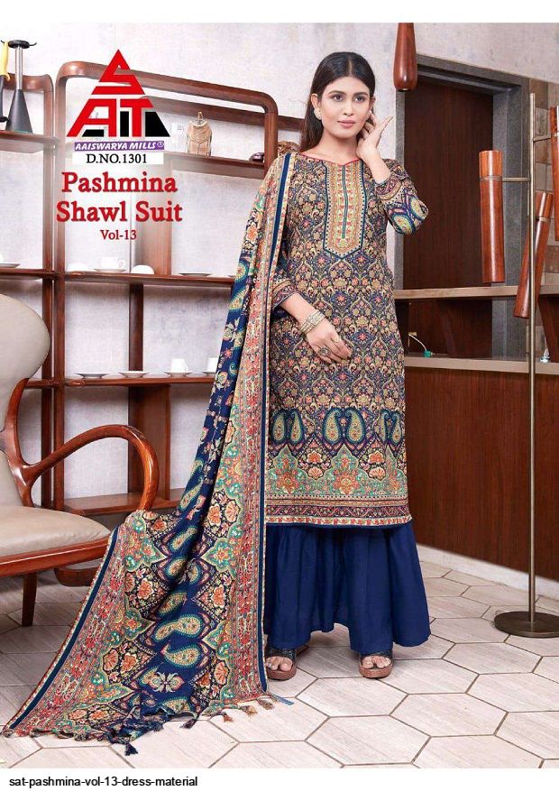 Pashmina Kaani Weaving Jaquard Dress Material at Rs 1095/piece in Surat |  ID: 27010425897