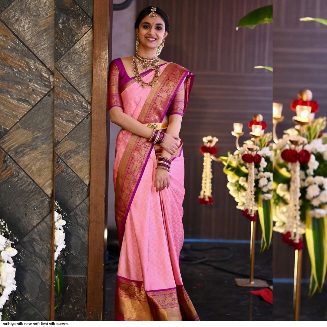 Malini Kapoor In Punch Pink Meenadar Handwoven Banarasi Silk Saree –  Chinaya Banaras