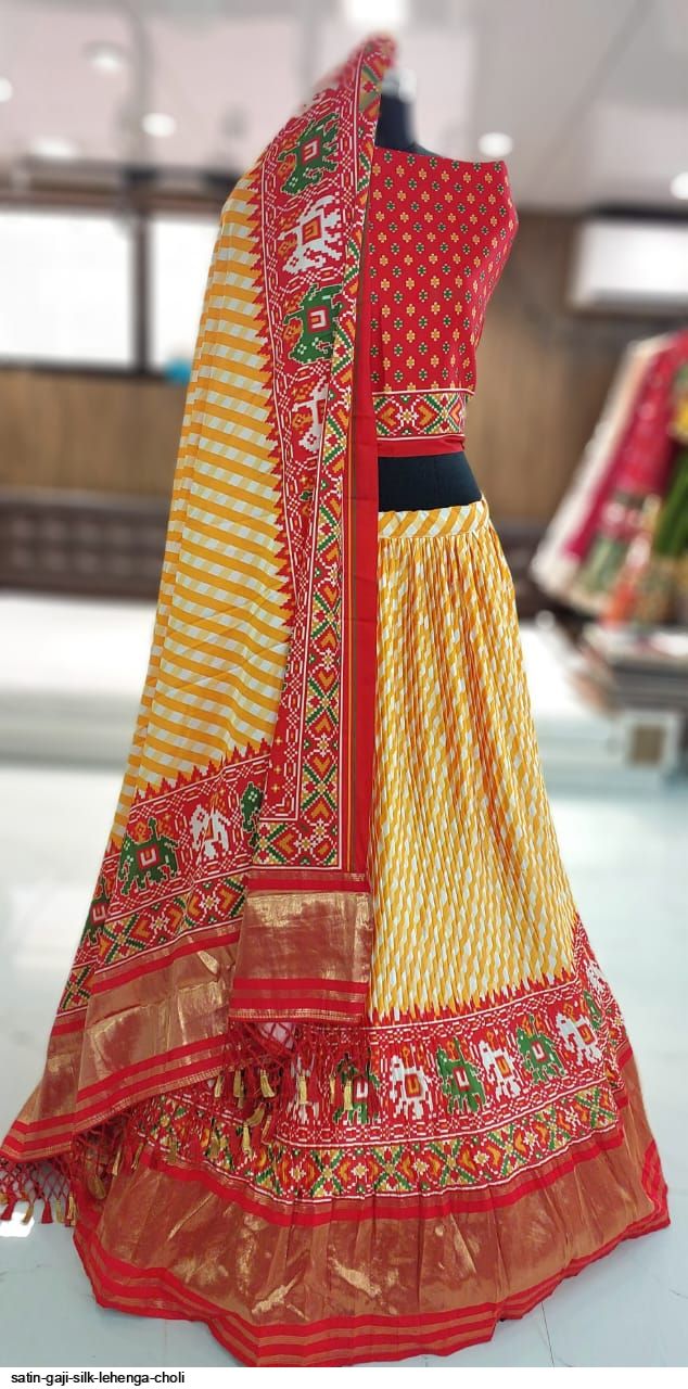 SATIN GAJI SILK LEHENGA CHOLI