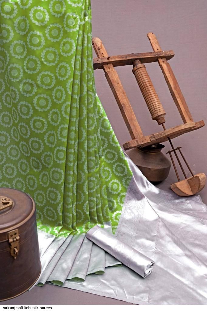 SATRANJ SOFT LICHI SILK SAREES B