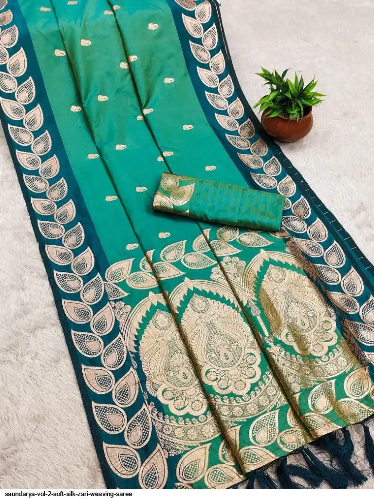 SAUNDARYA VOL 2 SOFT SILK ZARI WEAVING SAREE
