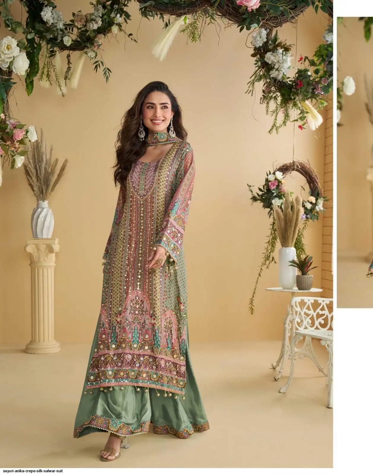 SAYURI ANIKA CREPE SILK SALWAR SUIT C