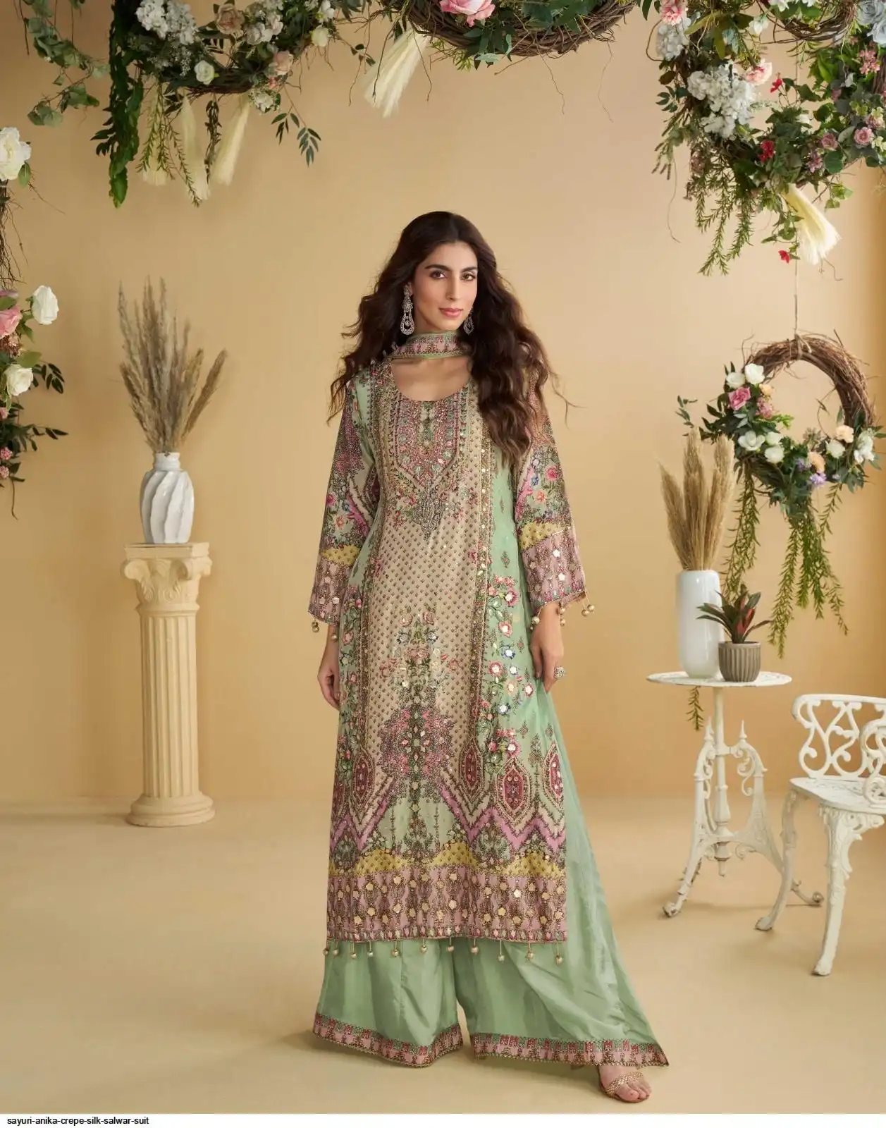 SAYURI ANIKA CREPE SILK SALWAR SUIT D