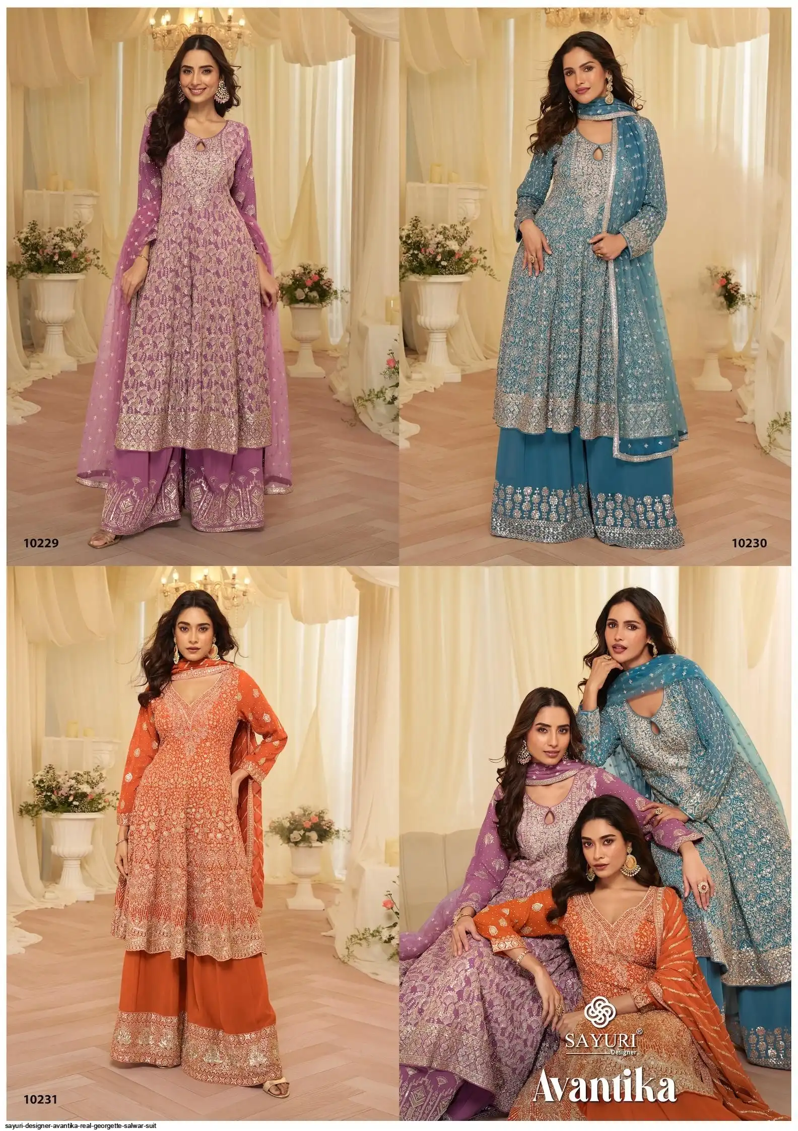SAYURI DESIGNER AVANTIKA REAL GEORGETTE SALWAR SUIT