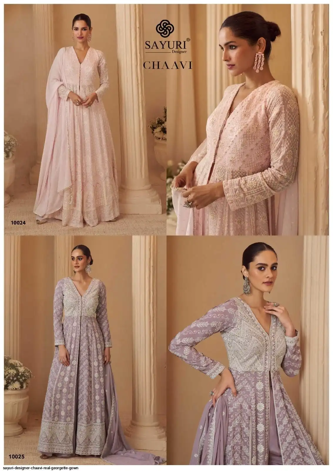 SAYURI DESIGNER CHAAVI REAL GEORGETTE GOWN