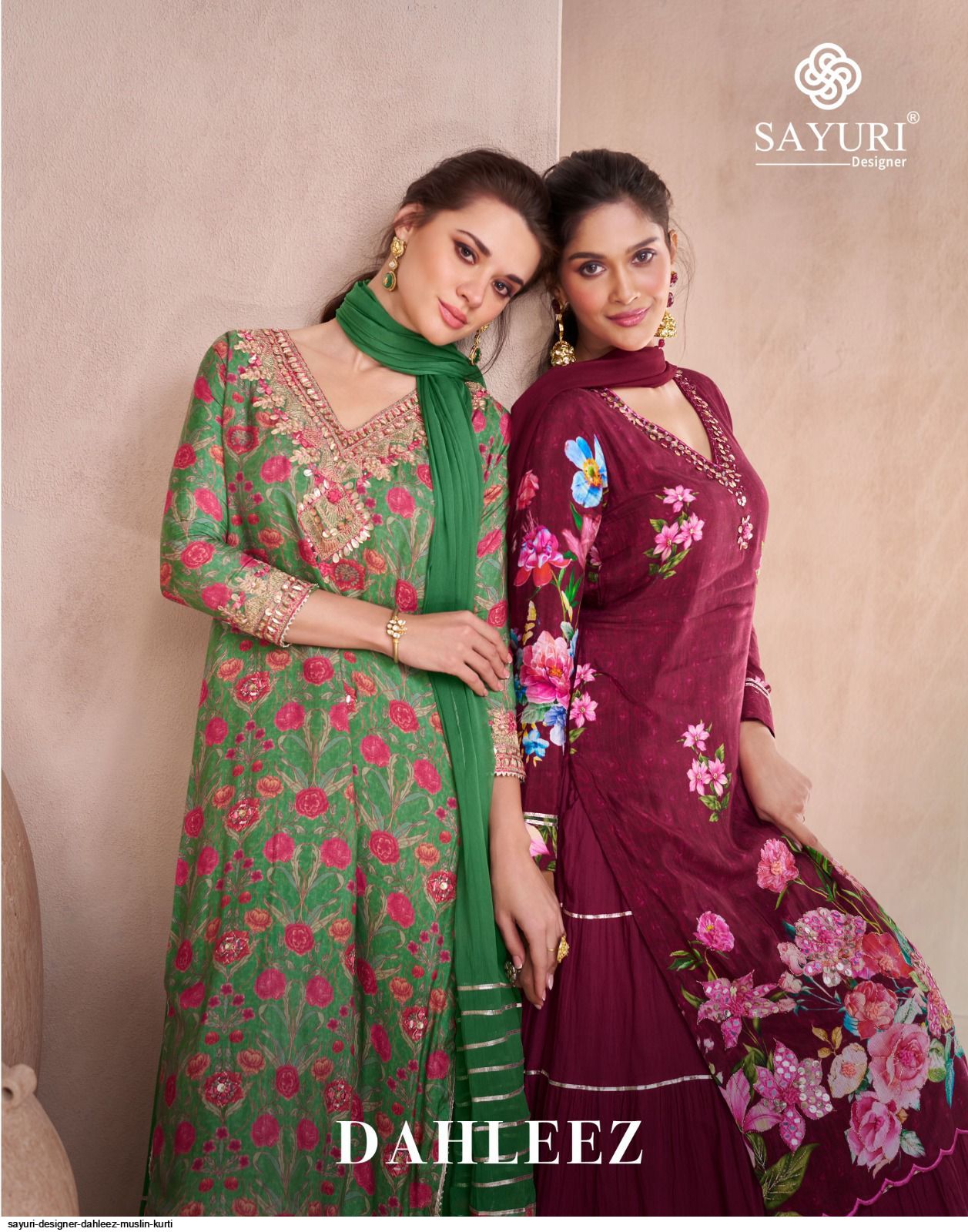 SAYURI DESIGNER DAHLEEZ MUSLIN KURTI