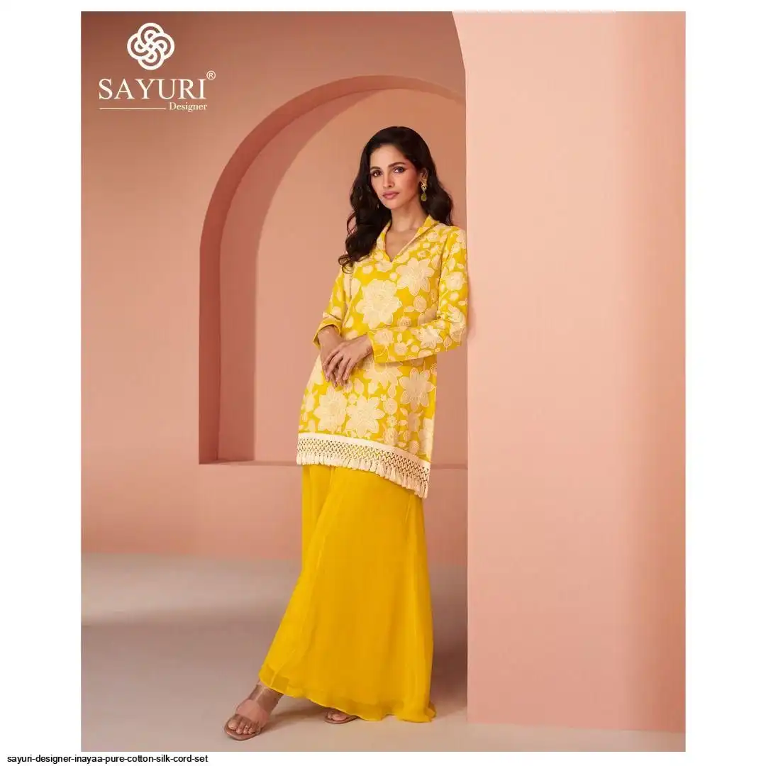 SAYURI DESIGNER INAYAA PURE COTTON SILK CORD SET 5475