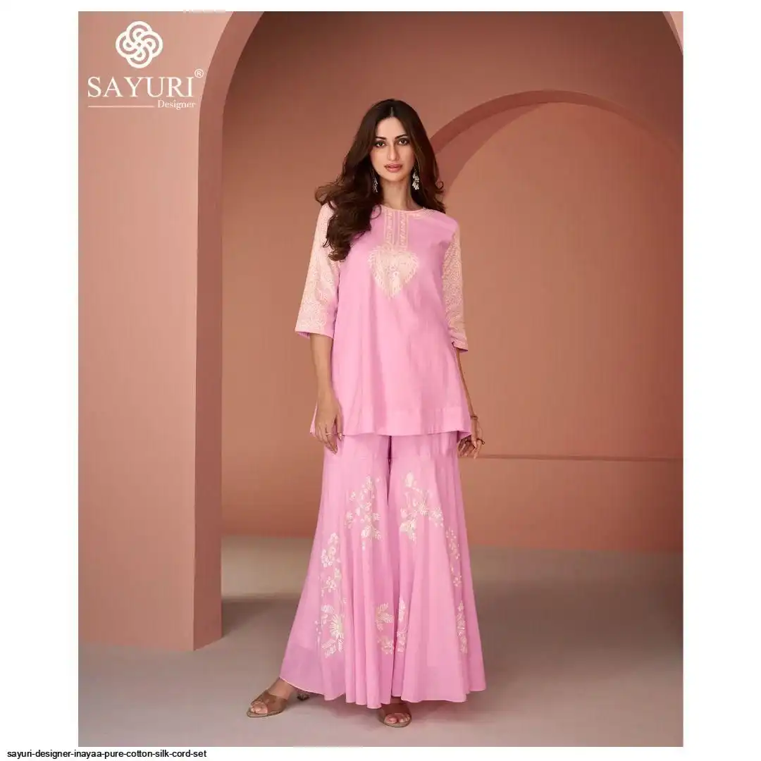 SAYURI DESIGNER INAYAA PURE COTTON SILK CORD SET 5476