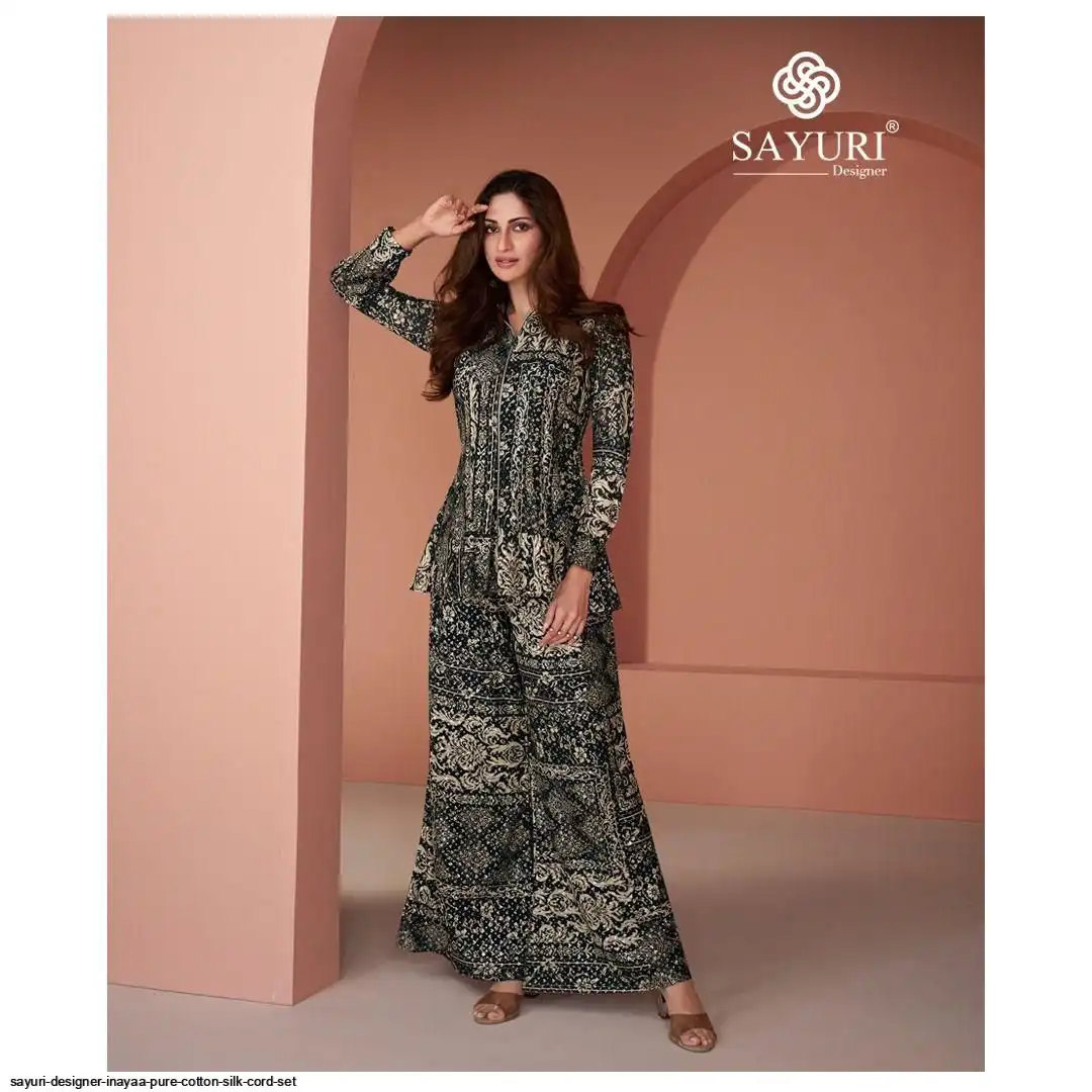 SAYURI DESIGNER INAYAA PURE COTTON SILK CORD SET 5478