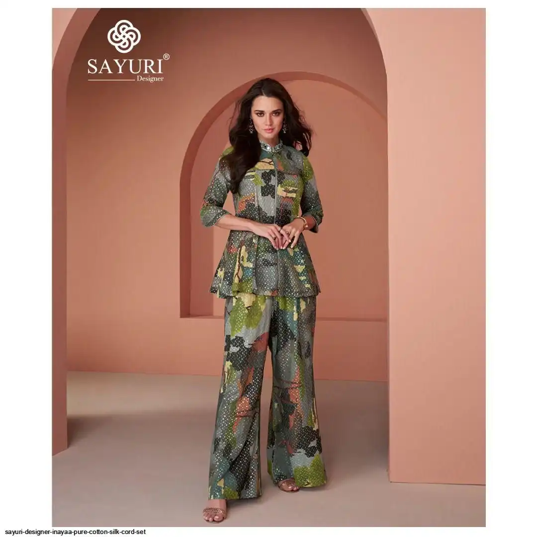 SAYURI DESIGNER INAYAA PURE COTTON SILK CORD SET 5477