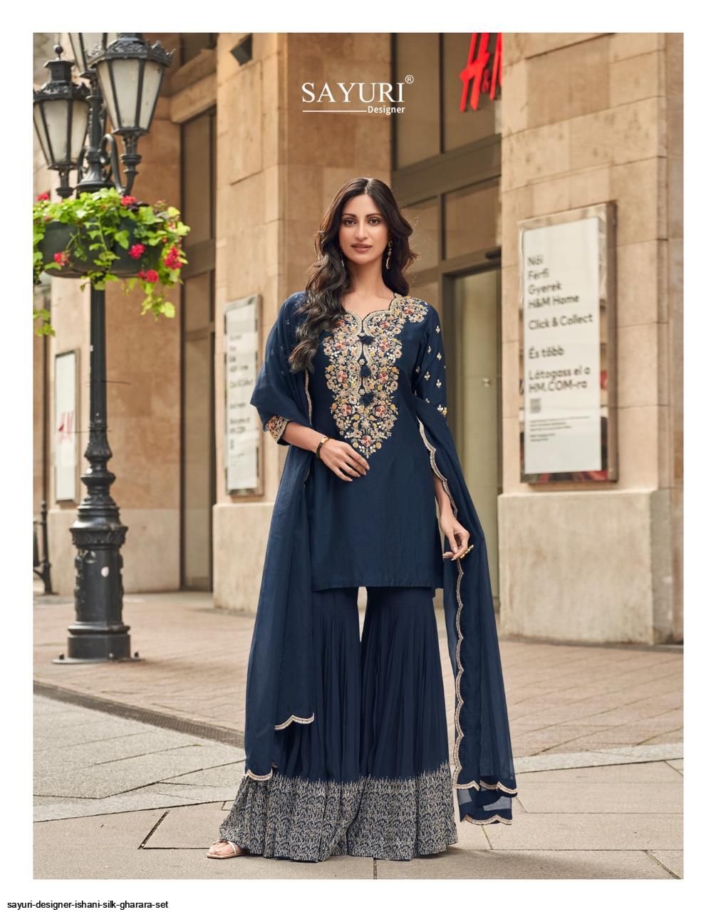 SAYURI DESIGNER ISHANI SILK GHARARA SET 5596