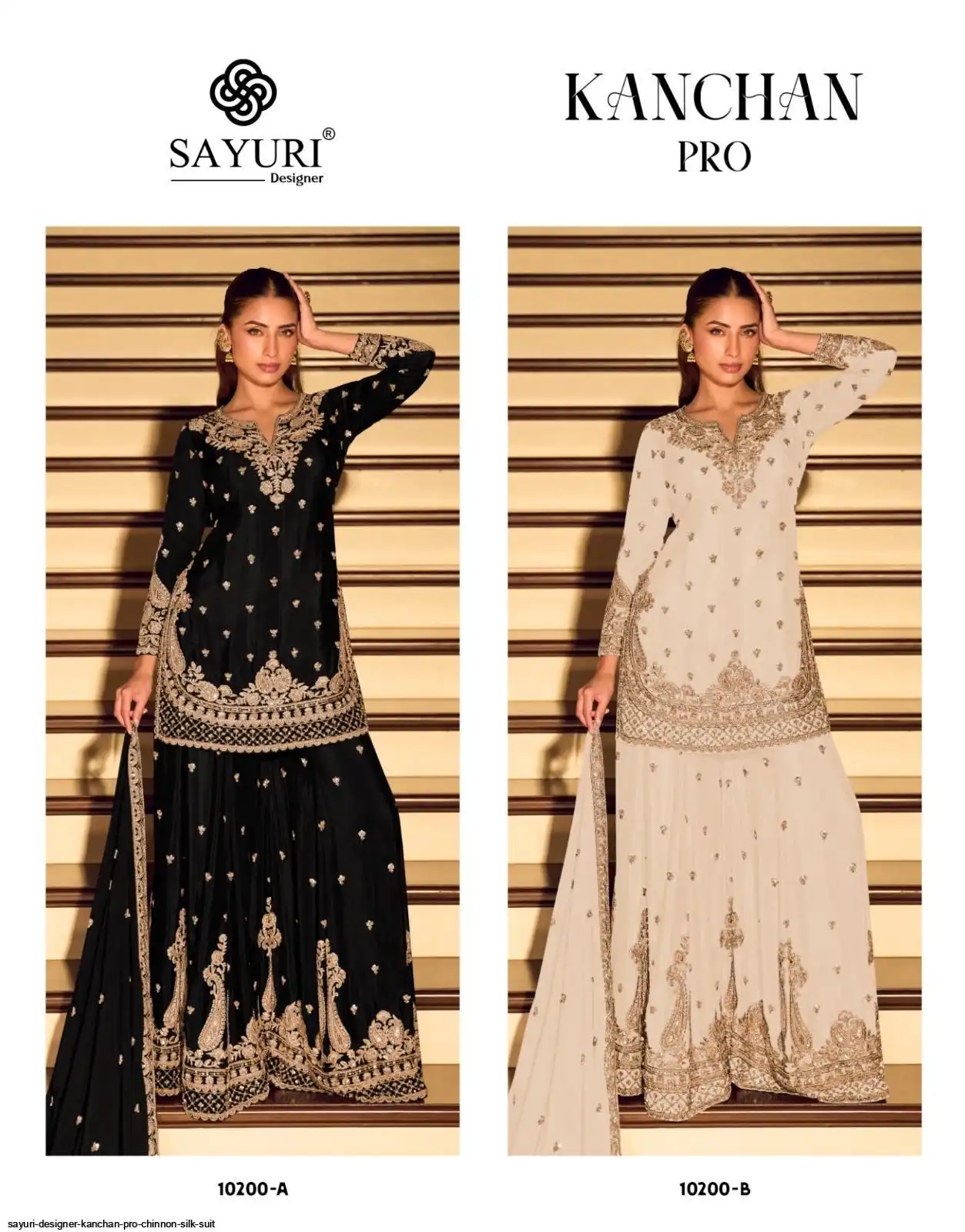 SAYURI DESIGNER KANCHAN PRO CHINNON SILK SUIT