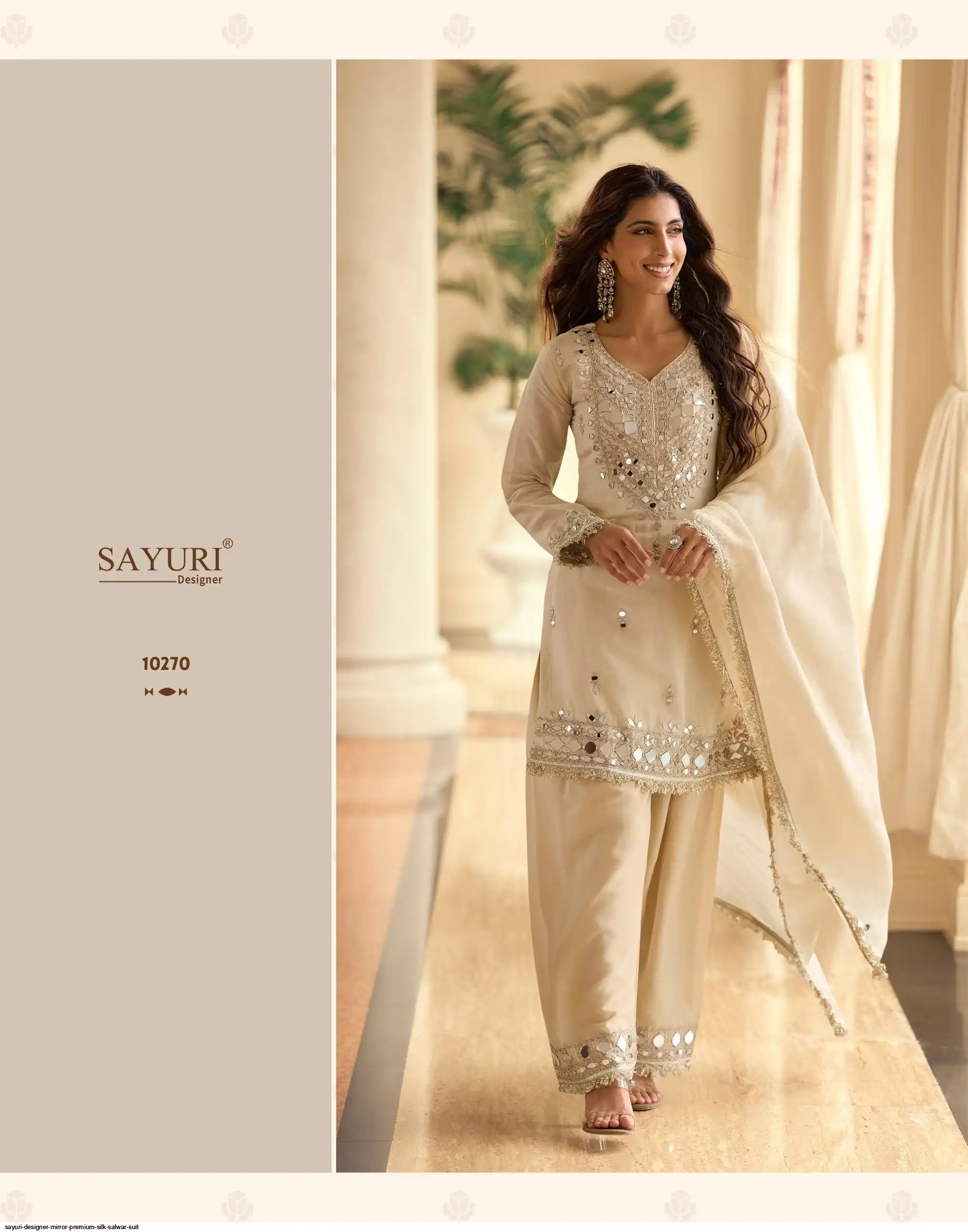 SAYURI DESIGNER MIRROR PREMIUM SILK SALWAR SUIT 10270