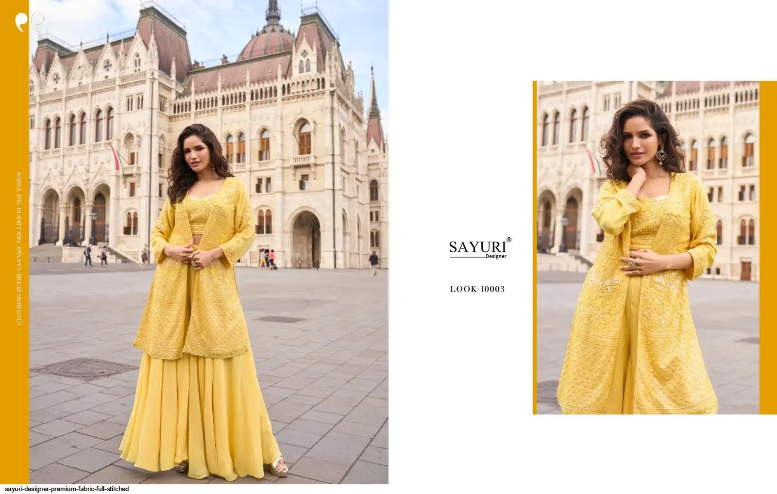 SAYURI DESIGNER PREMIUM FABRIC FULL STITCHED