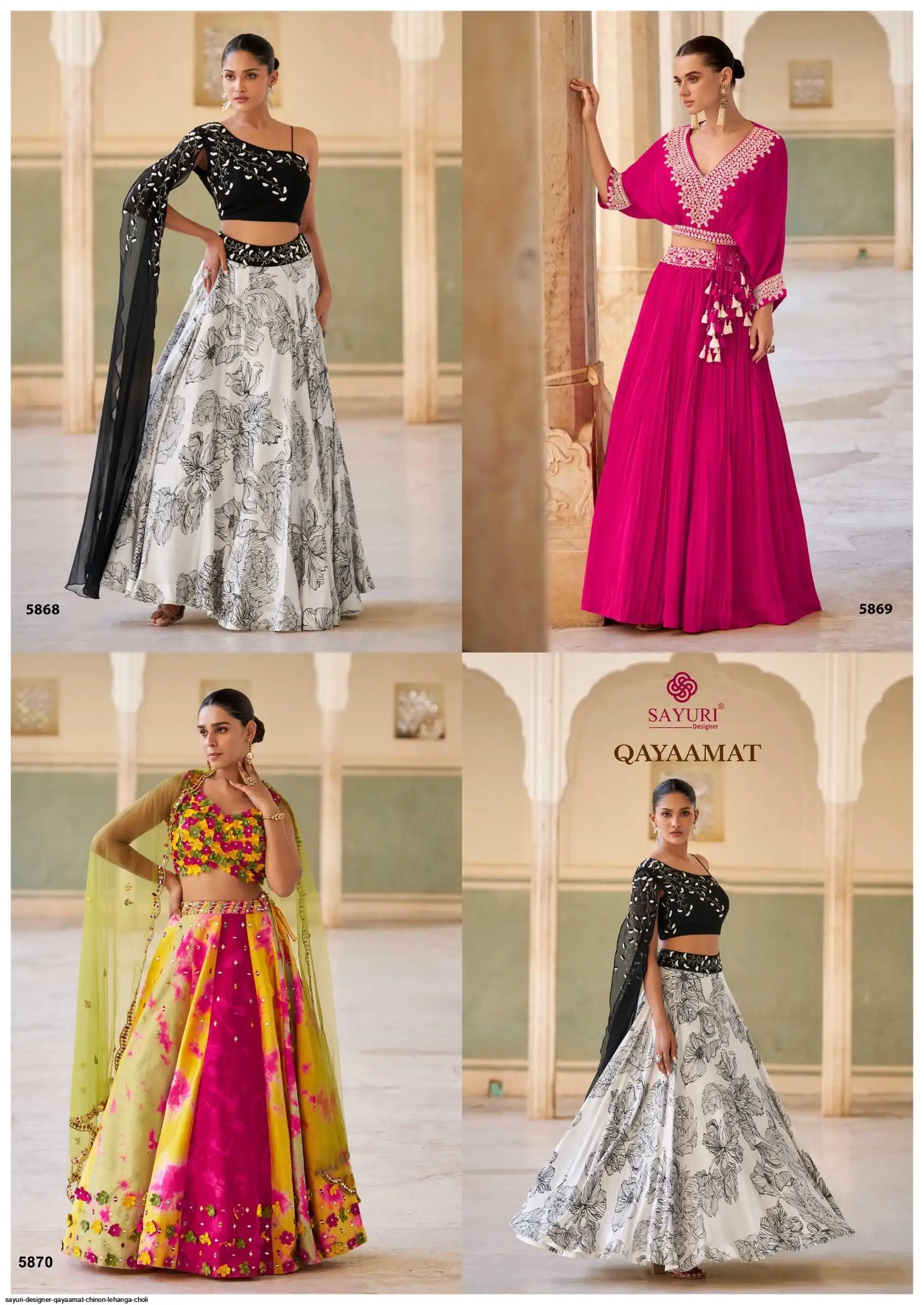 SAYURI DESIGNER QAYAAMAT CHINON LEHANGA CHOLI