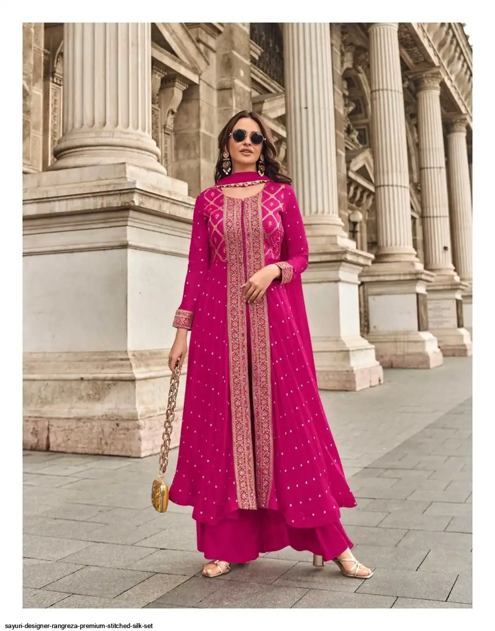 SAYURI DESIGNER RANGREZA PREMIUM STITCHED SILK SET 5598