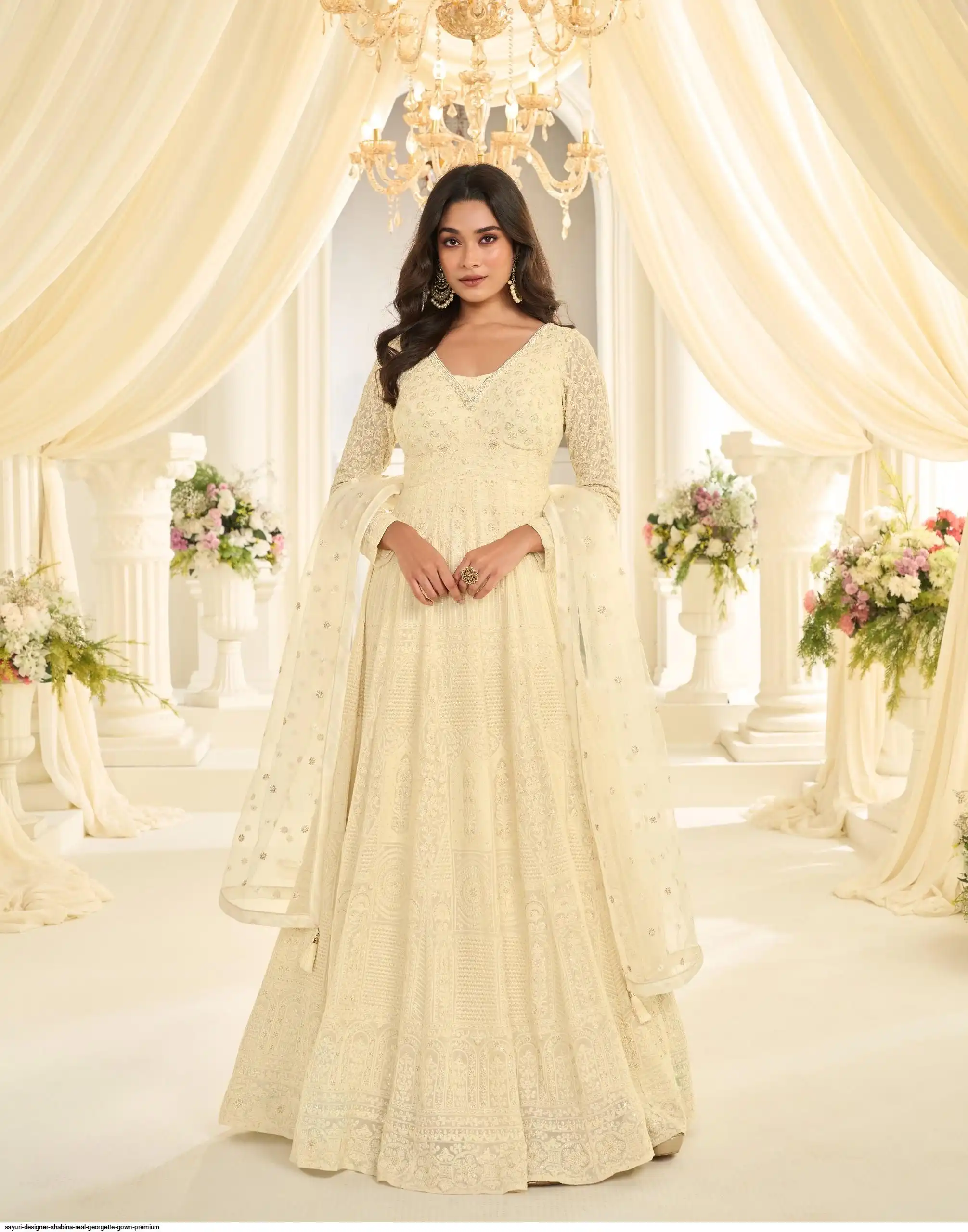 SAYURI DESIGNER SHABINA REAL GEORGETTE GOWN PREMIUM B