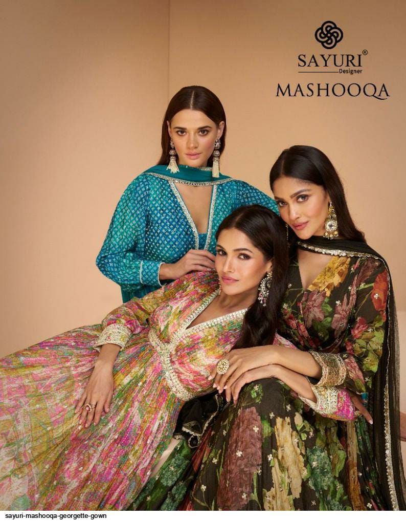 SAYURI MASHOOQA GEORGETTE GOWN