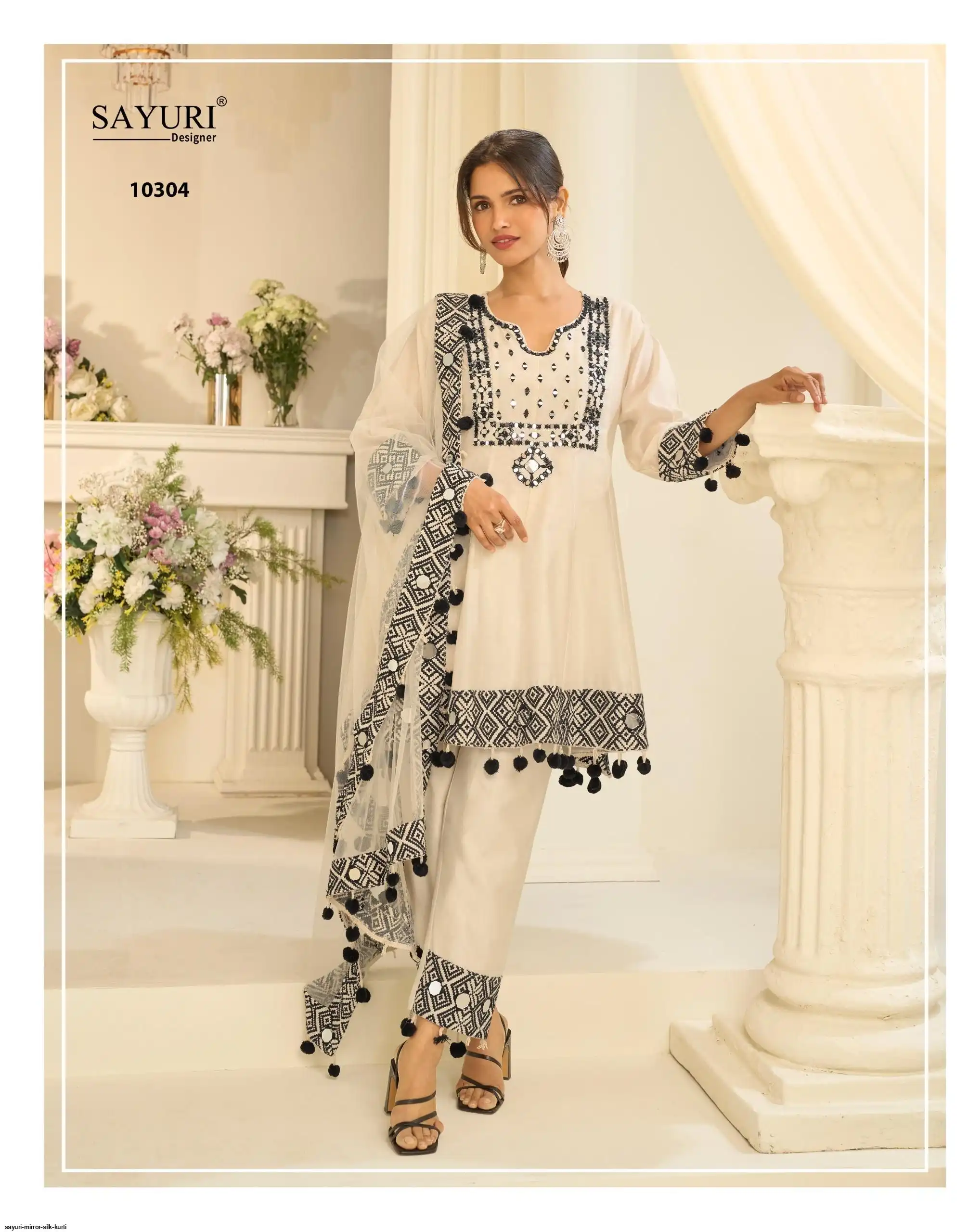 SAYURI MIRROR SILK KURTI 10304