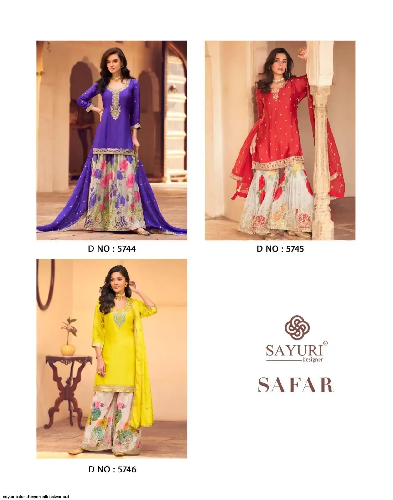 SAYURI SAFAR CHINNON SILK SALWAR SUIT