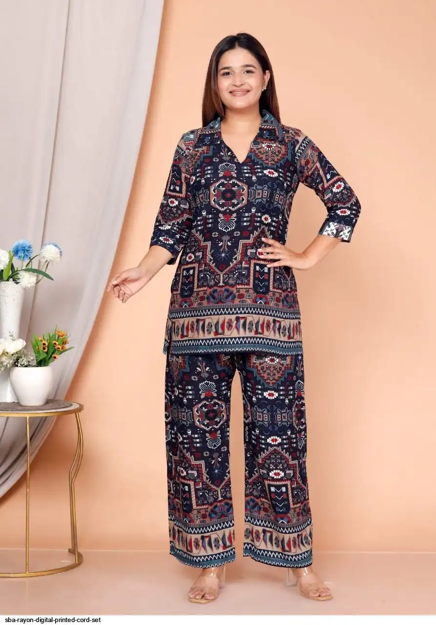 SBA RAYON DIGITAL PRINTED CORD SET B