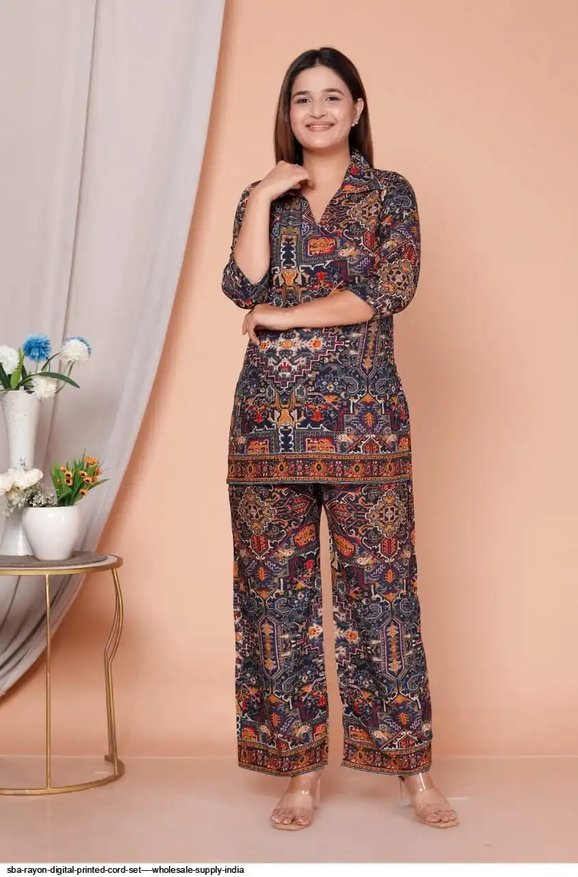 SBA RAYON DIGITAL PRINTED CORD SET – WHOLESALE SUPPLY INDIA A