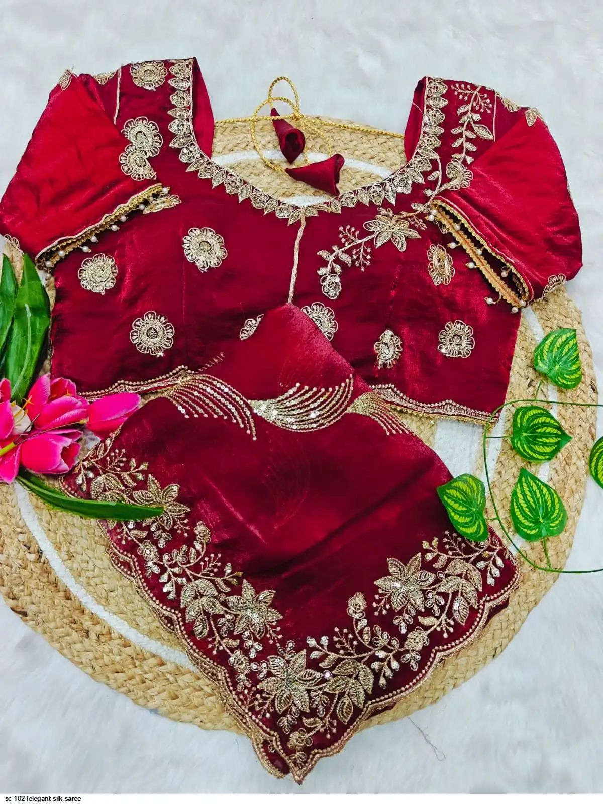 SC 1021ELEGANT SILK SAREE A