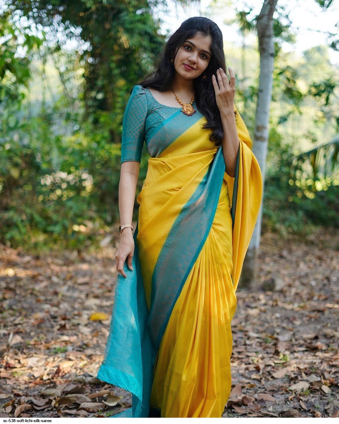 SC 538 SOFT LICHI SILK SAREE