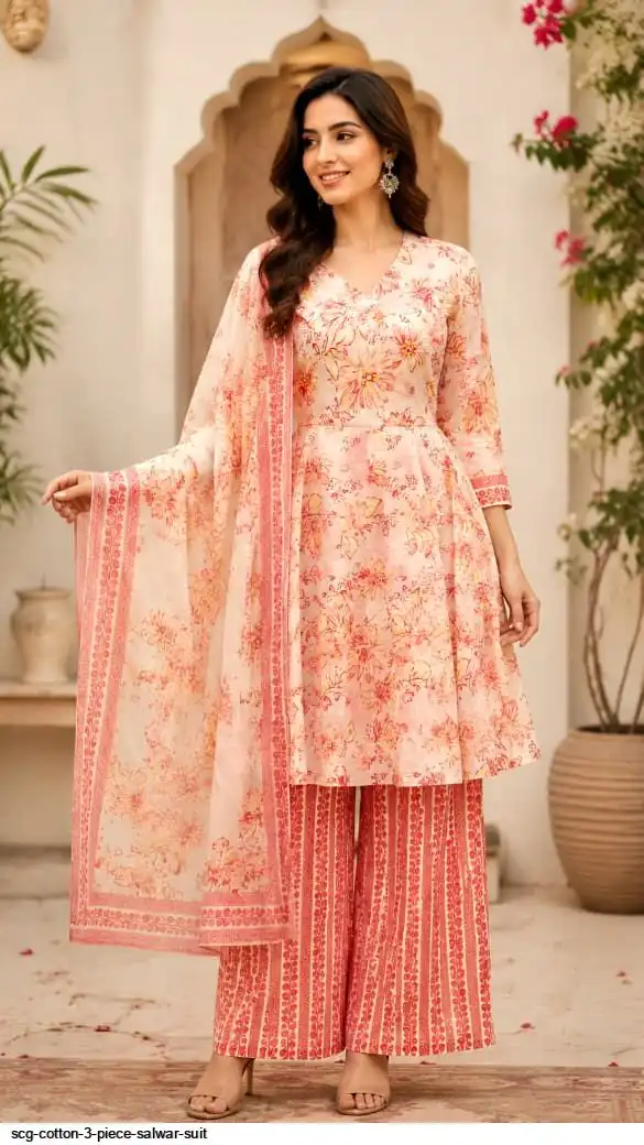 SCG COTTON 3 PIECE SALWAR SUIT D