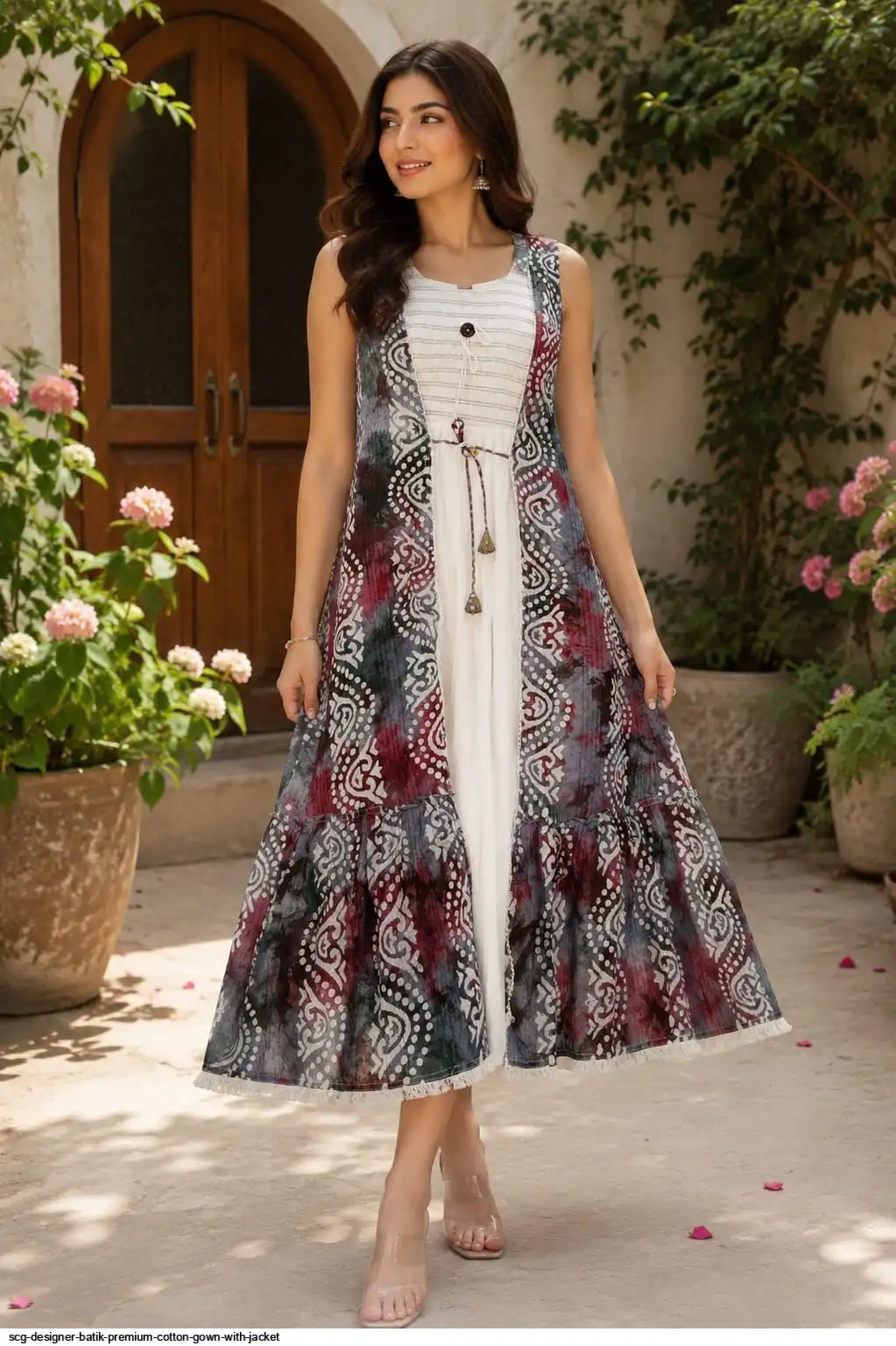 SCG DESIGNER BATIK PREMIUM COTTON GOWN WITH JACKET 5