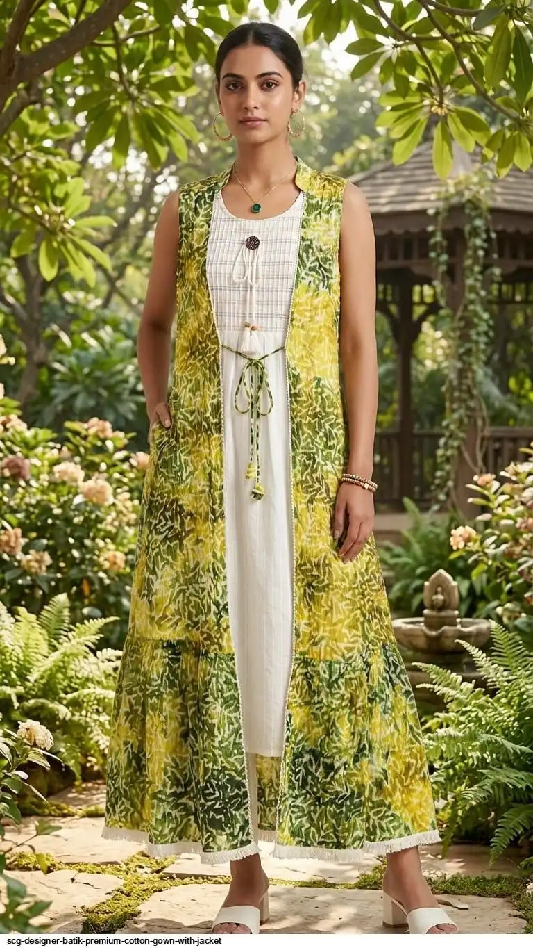 SCG DESIGNER BATIK PREMIUM COTTON GOWN WITH JACKET 11