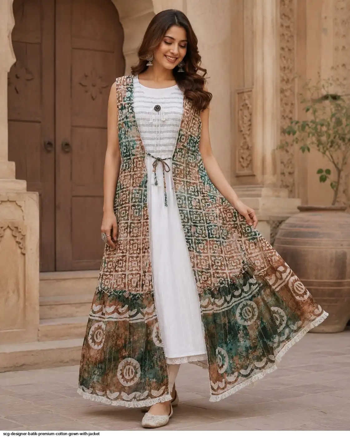 SCG DESIGNER BATIK PREMIUM COTTON GOWN WITH JACKET 3