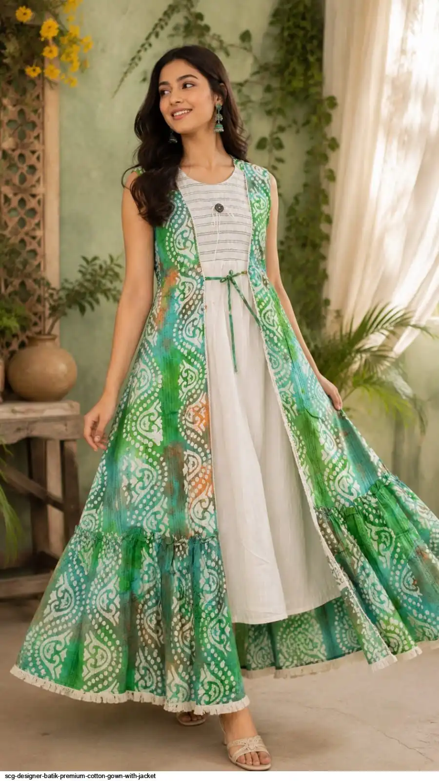 SCG DESIGNER BATIK PREMIUM COTTON GOWN WITH JACKET 6