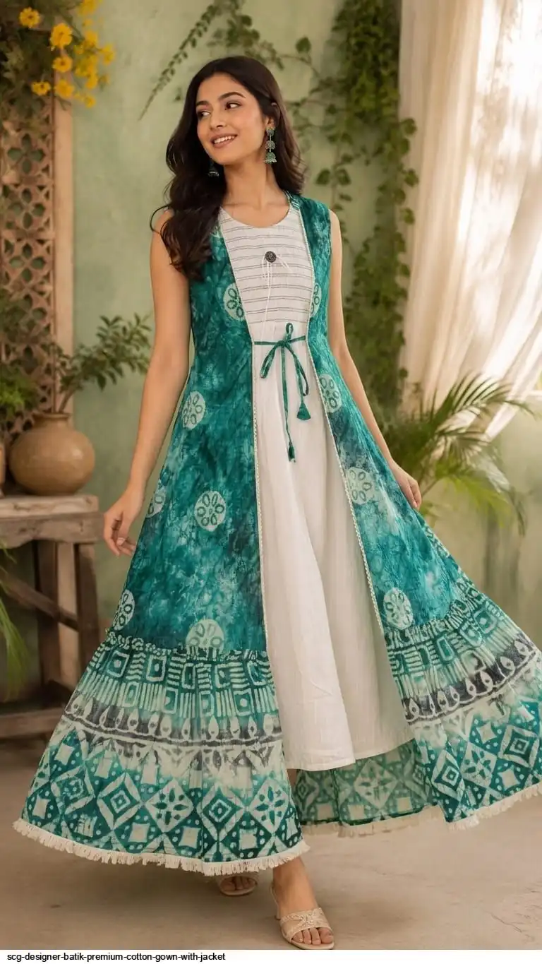 SCG DESIGNER BATIK PREMIUM COTTON GOWN WITH JACKET 10