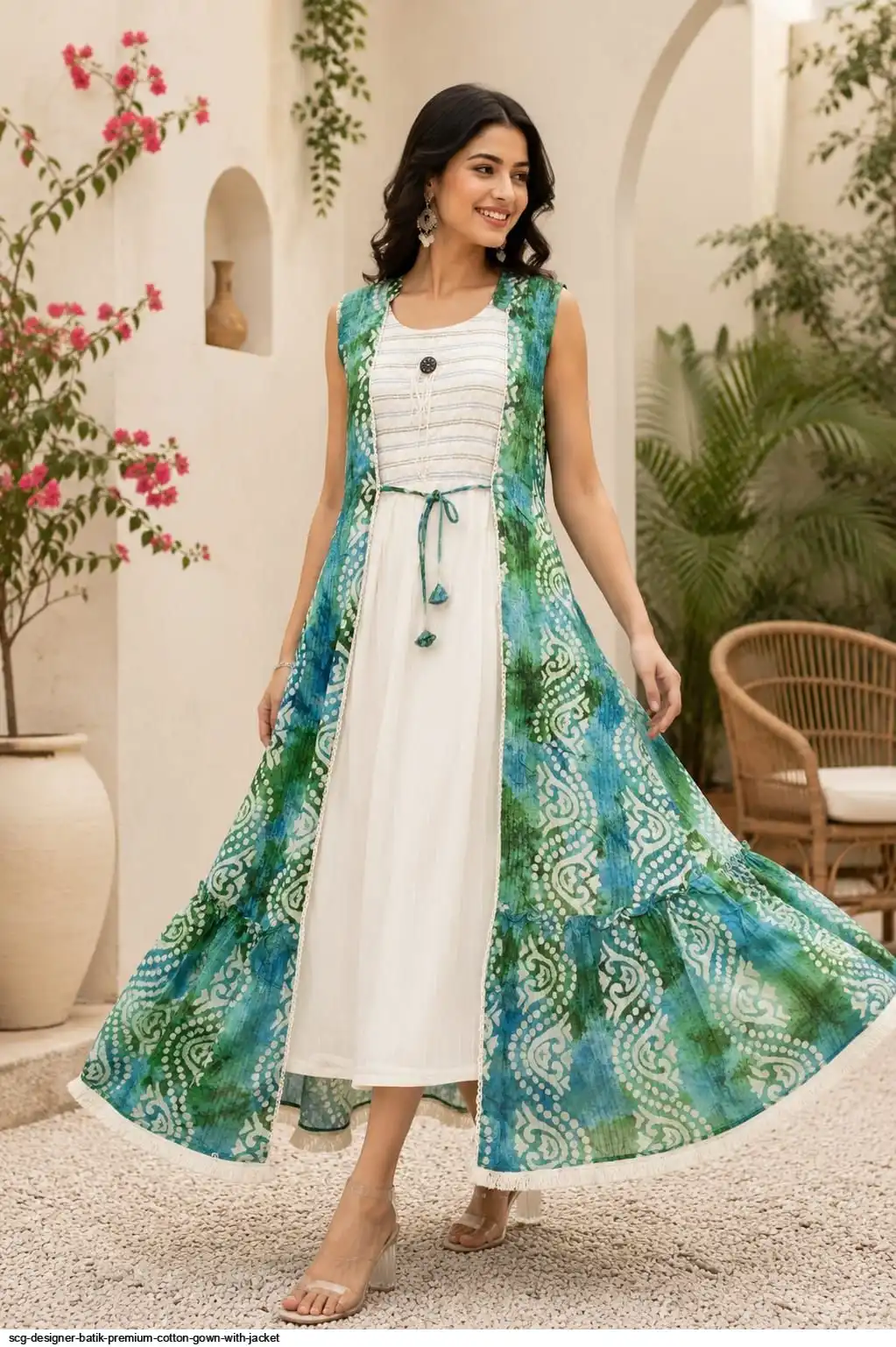 SCG DESIGNER BATIK PREMIUM COTTON GOWN WITH JACKET 7